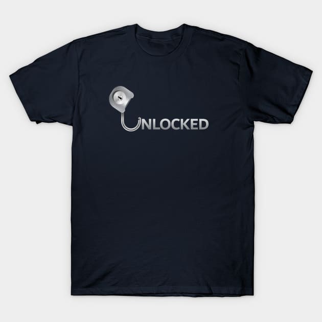 Unlocked Grey T-Shirt by powerwords